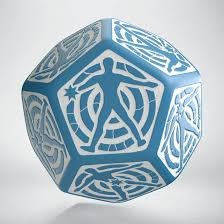 Q Workshop - D12 Hit Location Dice - Blue
